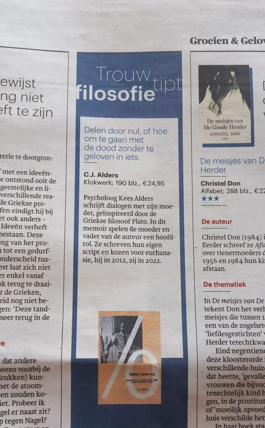 Trouw kan enthousiasme voor “Delen door nul” niet onderdrukken